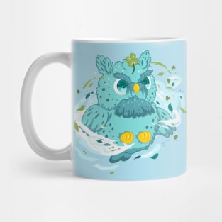 The little blue owl with pattern- for Men or Women Kids Boys Girls love owl Mug